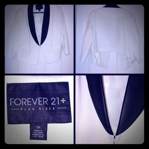 Forever 21 cropped tuxedo jacket